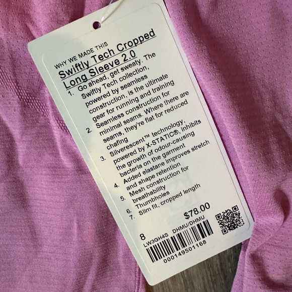 Lululemon Athletica Orchid Long Sleeve Top - Picture 3 of 5